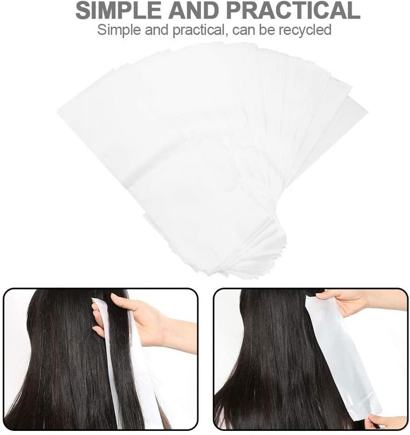 50/100 KOM Pjenasti omoti za kosu za višekratnu upotrebu Papir za bojanje kose, profesionalne trakice za pražnjenje kose za salonske brijače frizere