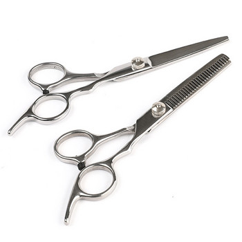Ножици от неръждаема стомана за коса Професионална фризьорска ножица за изтъняване Подстригване Ножица за подстригване Бръснар 6-инчов инструмент за оформяне
