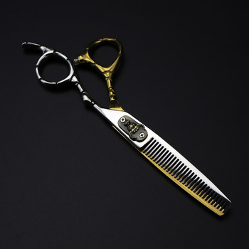 професионална японска стомана 440c 6 инча ножици за подстригване с глава на бик изтъняване фризьорски ножици фризьорски ножици