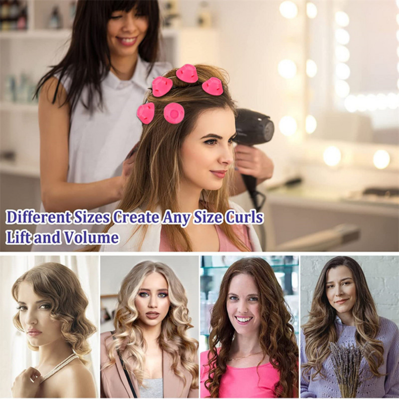 10 tk Heatless Juuste lokirullid No Heat Juukserullid Pehmed Silikoonist lokid Magavad Laisad Lokkimisvardad Lainekujundajad Juuste kujundamise tööriistad