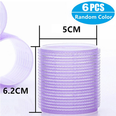 Role de păr Cârlig de prindere automată Bigudiuri de păr Rolă de păr fără căldură Bigudiuri de coafură de salon Dimensiuni Jumbo Instrumente de coafat lipicioase