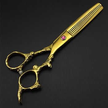 Професионална Япония 440c 6 \'\' златен дракон ножици за коса изтъняване фризьорски ножици за подстригване фризьорски ножици