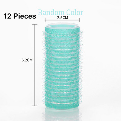 Jumbo matu ruļļu komplekts 12 gab. Self Grip Magic matu ruļļi dažāda izmēra bez siltuma pašlīmējošas kērlinga frizieru veidošanas rīks