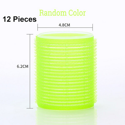 Jumbo matu ruļļu komplekts 12 gab. Self Grip Magic matu ruļļi dažāda izmēra bez siltuma pašlīmējošas kērlinga frizieru veidošanas rīks