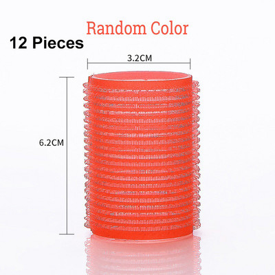 Jumbo matu ruļļu komplekts 12 gab. Self Grip Magic matu ruļļi dažāda izmēra bez siltuma pašlīmējošas kērlinga frizieru veidošanas rīks