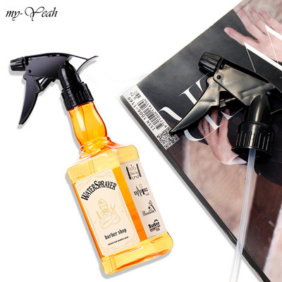 3 szín 500 ml fodrász spray palack Retro whisky olaj fej locsolókanna vízpermetező professzionális szalon fodrász hajszerszám