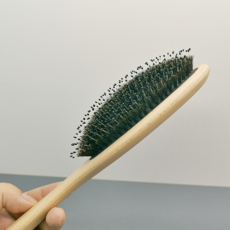 Minkšto medžio šerno šerių plaukų šepetėlis Plaukų šepetėlis Galvos odą glotninamos glotninančios plaukų šukos, skirtos garbanotiems, storiems šlapiems, sausiems plaukams, vyrams