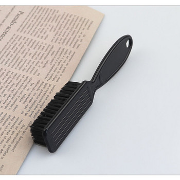 Черна малка четка за оформяне на брада с лого Професионална четка за бръснене за брада Barber Vintage Oil Head Shape Carving Cleaning Brush