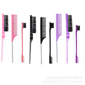 Εργαλεία βαφής μαλλιών Επιλέξτε χτένα βαφής 3 τμχ/σετ χτένα μαλλιών τριών σειρών Βούρτσα μακιγιάζ δύο κεφαλών Βούρτσα βαφής μαλλιών, βούρτσα φρυδιών