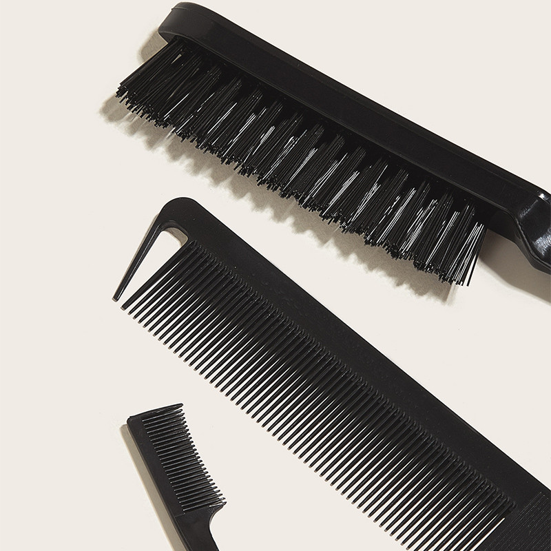Εργαλεία βαφής μαλλιών Επιλέξτε χτένα βαφής 3 τμχ/σετ χτένα μαλλιών τριών σειρών Βούρτσα μακιγιάζ δύο κεφαλών Βούρτσα βαφής μαλλιών, βούρτσα φρυδιών
