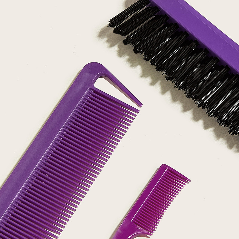 Εργαλεία βαφής μαλλιών Επιλέξτε χτένα βαφής 3 τμχ/σετ χτένα μαλλιών τριών σειρών Βούρτσα μακιγιάζ δύο κεφαλών Βούρτσα βαφής μαλλιών, βούρτσα φρυδιών