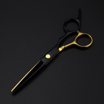 професионална стомана JP 440c 6 инча черно злато ножици за подстригване изтъняване фризьорски ножици инструменти Фризьорски ножици