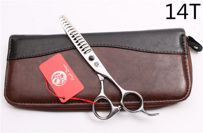 6'' 440C Purple Dragon Професионална ножица за човешка коса Фризьорски ножици за изтъняване 8/12/14/18 Степен на изтъняване на зъбите 35%-50% Z2004