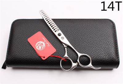 6'' 440C Purple Dragon Професионална ножица за човешка коса Фризьорски ножици за изтъняване 8/12/14/18 Степен на изтъняване на зъбите 35%-50% Z2004