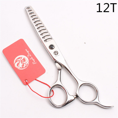 6'' 440C Purple Dragon Професионална ножица за човешка коса Фризьорски ножици за изтъняване 8/12/14/18 Степен на изтъняване на зъбите 35%-50% Z2004