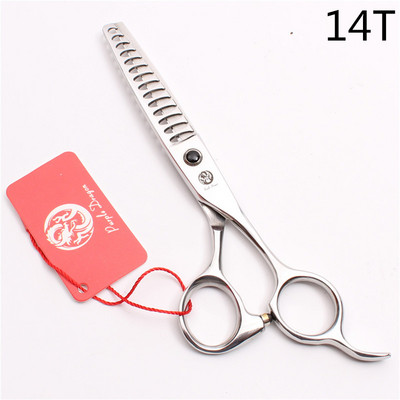 6'' 440C Purple Dragon Професионална ножица за човешка коса Фризьорски ножици за изтъняване 8/12/14/18 Степен на изтъняване на зъбите 35%-50% Z2004