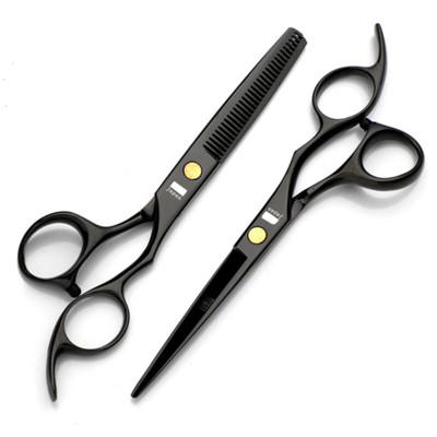 Japan 6.0"inch kashos gold titanium hairdressing scissors golden hair scissors thinning haircut hair cutting scissors