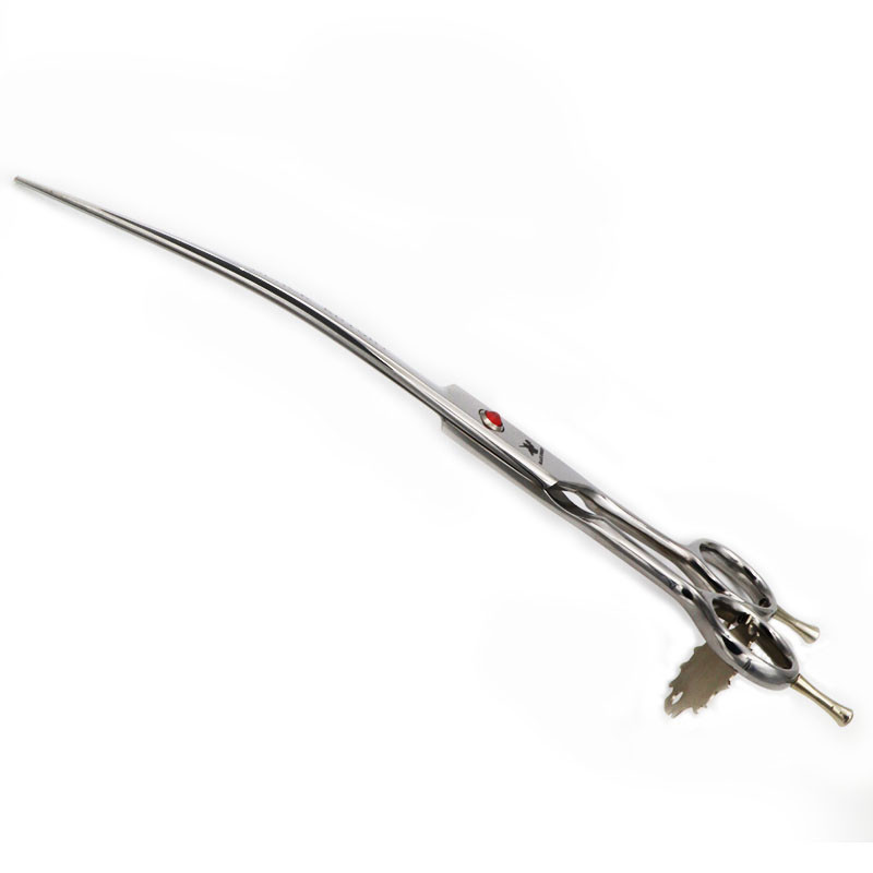 Gamintojas 8 colių profesionalių naminių gyvūnėlių priežiūros žirklių rinkinys Japan 440C šunų žirklės plaukų kirpimui lenktos žirklės su maišeliu