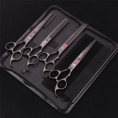 7-tollised professionaalsed lemmikloomakoerte käärid roostevabast terasest harvenduskäärid Koerad kassid hoolduskäärid karvade trimmimise tööriistad Z3003