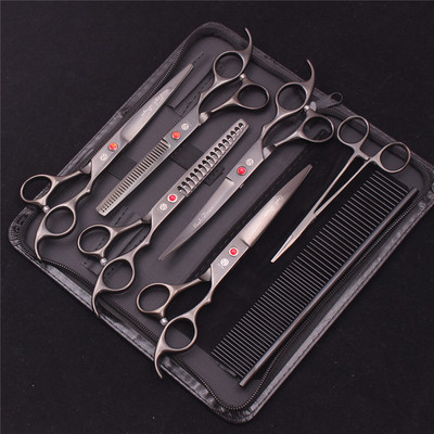 7-tollised professionaalsed lemmikloomakoerte käärid roostevabast terasest harvenduskäärid Koerad kassid hoolduskäärid karvade trimmimise tööriistad Z3003