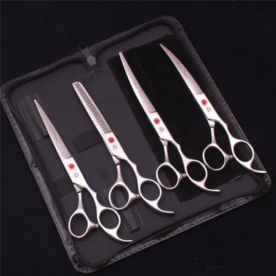 7-tollised professionaalsed lemmikloomakoerte käärid roostevabast terasest harvenduskäärid Koerad kassid hoolduskäärid karvade trimmimise tööriistad Z3003