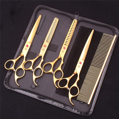 7-tollised professionaalsed lemmikloomakoerte käärid roostevabast terasest harvenduskäärid Koerad kassid hoolduskäärid karvade trimmimise tööriistad Z3003