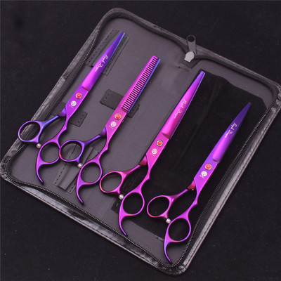 7-tollised professionaalsed lemmikloomakoerte käärid roostevabast terasest harvenduskäärid Koerad kassid hoolduskäärid karvade trimmimise tööriistad Z3003