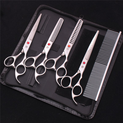 7-tollised professionaalsed lemmikloomakoerte käärid roostevabast terasest harvenduskäärid Koerad kassid hoolduskäärid karvade trimmimise tööriistad Z3003