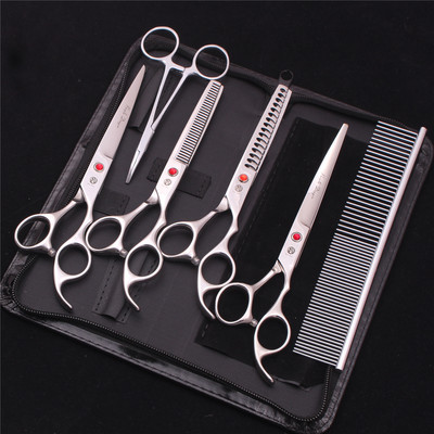 7-tollised professionaalsed lemmikloomakoerte käärid roostevabast terasest harvenduskäärid Koerad kassid hoolduskäärid karvade trimmimise tööriistad Z3003