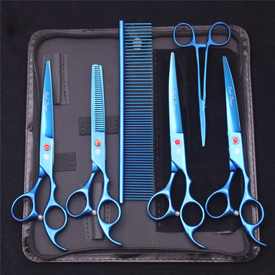 7-tollised professionaalsed lemmikloomakoerte käärid roostevabast terasest harvenduskäärid Koerad kassid hoolduskäärid karvade trimmimise tööriistad Z3003