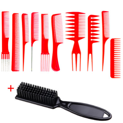 Šukų formavimo rinkinys Nešiojamas antistatinis kirpyklų plaukų šukos plaukų šalinimo šukos makiažo kirpėjo plaukų priežiūros stilisto įrankių rinkinys