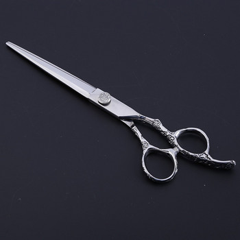 Професионална японска ножица от неръждаема стомана 440C 7 инча със слива дръжка за бръснарско подстригване Гримьорски ножици Фризьорски ножици