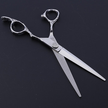 Професионална японска ножица от неръждаема стомана 440C 7 инча със слива дръжка за бръснарско подстригване Гримьорски ножици Фризьорски ножици