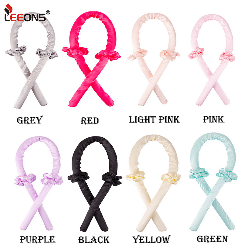 1 Komplekts Lazy Curling Heatless Curling Rod galvas saite bez karstuma matu ruļļi gulēšanai cirtas lente ar Scrunchies matu sprādzi gariem matiem