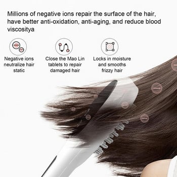 Лек дизайн на дръжката на електрически гребен ABS 3 предавки Регулируем гребен за масаж на скалпа Гребен за подстригване Масажен гребен Инструмент за коса