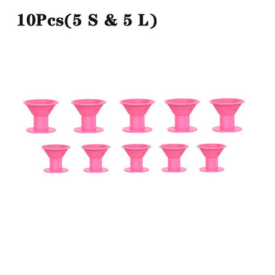 5/10/20gab Mīkstas gumijas silikona bezkarsējams matu ruļļi Twist matu rullīši Clips bez karstuma matu lokas DIY matu veidošanas rīki meitenēm