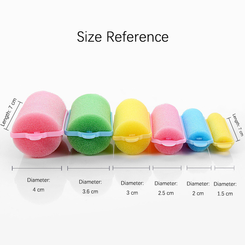 Visokokvalitetni 6 veličina soft magic spužvasti pjenasti uvijači za kosu DIY komplet frizerskih alata Žensko oblikovanje Uvijači bez topline koji ne škode kosi