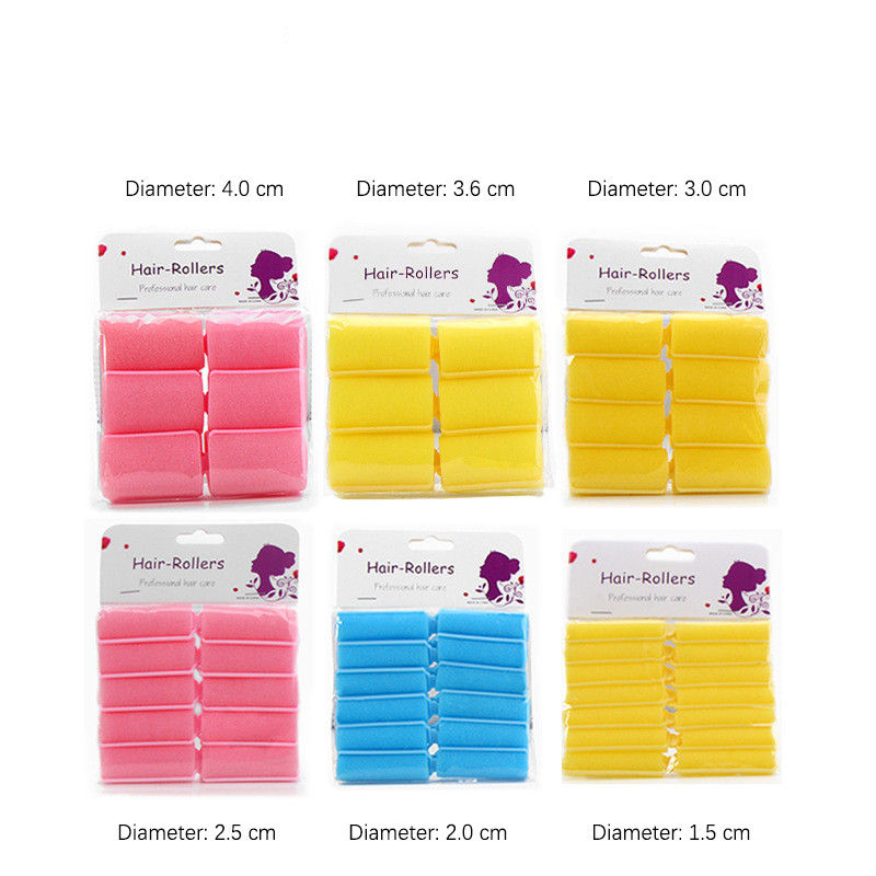 Visokokvalitetni 6 veličina soft magic spužvasti pjenasti uvijači za kosu DIY komplet frizerskih alata Žensko oblikovanje Uvijači bez topline koji ne škode kosi