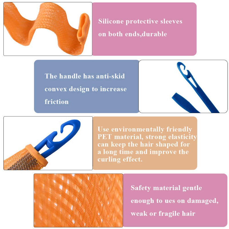 10/12 komada uvijača za kosu bez zagrijavanja Magic Wave Formers Spiralni uvijači za kosu Valoviti uvijači za ženske frizure Valjak za oblikovanje kose