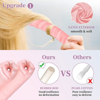 Лента за глава без нагряване Маши за коса Лента Ролки за коса Sleeping Soft Curl Bar Wave Formers Направи си сам Инструмент за оформяне на коса