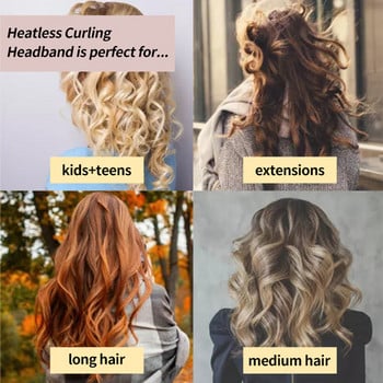 ΝΕΑ Heatless μπούκλα κεφαλόδεσμος No Heat Hair Curlers Lazy Bow Rollers Hair Sleeping Soft Heatless μπούκλες DIY Εργαλείο styling μαλλιών