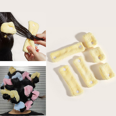 10 gab. matu ruļļi Mīksta miega spilvena matu ruļļi komplekts Labākais elastīgais putu un sūkļa burvju matu kopšanas līdzeklis DIY matu veidošanas rīki