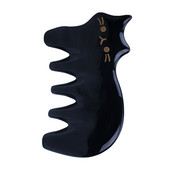 Pieptene de bord Instrument de răzuit Guasha Corp Jad Scalp Păr facial Corn de piatră Frumusețe Sha Gua Piele de bou Accesoriu pentru față Instrumente de răzuit Lat