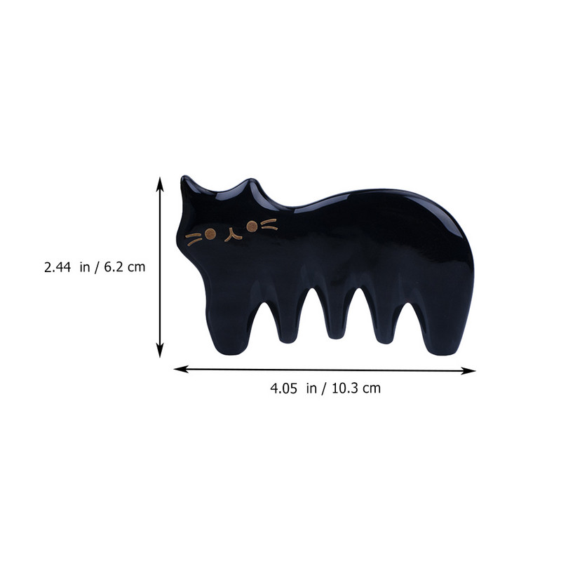 Pieptene de bord Instrument de răzuit Guasha Corp Jad Scalp Păr facial Corn de piatră Frumusețe Sha Gua Piele de bou Accesoriu pentru față Instrumente de răzuit Lat