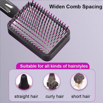 NewVersion Почистващ гребен за коса Квадратна въздушна възглавница Гребен за масаж на скалпа Разплитаща къдрава четка за коса за жени Фризьорска четка за коса