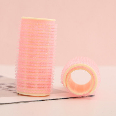 2/3 gab. Plastmasas pašlīmējošie matu slinki rullīši Bang Roll matu ruļļi Matu lokošanās frizieru veidošanas rīks sievietēm rozā rullītis