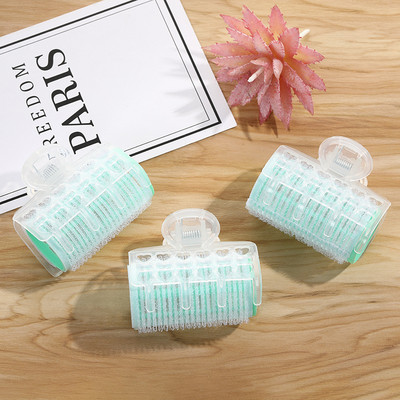 2/3 gab. Plastmasas pašlīmējošie matu slinki rullīši Bang Roll matu ruļļi Matu lokošanās frizieru veidošanas rīks sievietēm rozā rullītis
