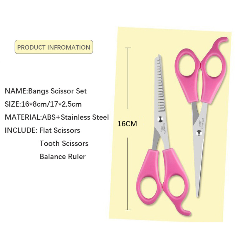 Huiyun 3 db fodrász olló frufru fodrász szalon fodrász olló rozsdamentes acél vágás vékonyító fodrász kiegészítők