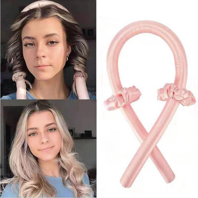 Heatless Hair Roller Ribbon Silk Girl Hairwear Маши Lazy Curling Rod No Heat Sleeping Soft Curler лента за глава за женска стилизация