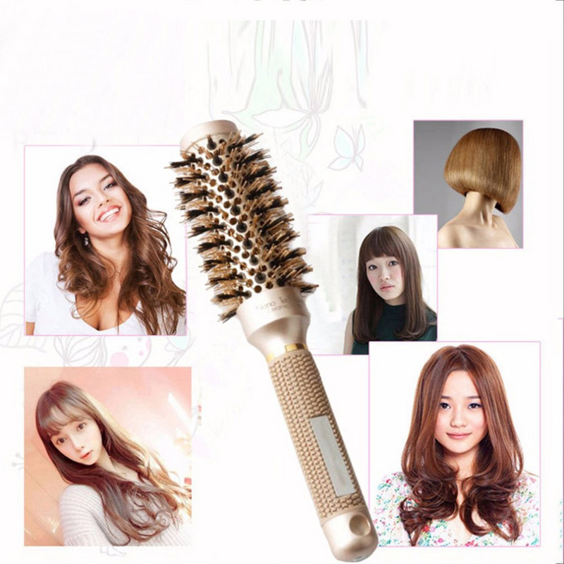 1 ΤΕΜ. Επαγγελματική χτένα κομμωτηρίου 4 μεγεθών Στρογγυλή χτένα μαλλιών Βούρτσες για μπούκλες κομμωτικής χτένα Κεραμική σιδερένια χτένα για βαρέλι